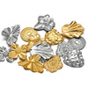 Stainless Steel Heart Leaf Flower Pendant Jewelry For Women With Electroplating Treatment