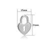 Stainless Steel Heart Lock Hollow Pendant Plated Jewelry Diy Necklace Bracelet Accessory
