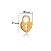 Stainless Steel Heart Lock Hollow Pendant Plated Jewelry Diy Necklace Bracelet Accessory