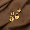 Stainless Steel Heart Lock Hollow Pendant Plated Jewelry Diy Necklace Bracelet Accessory