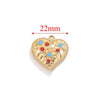 Stainless Steel Heart Love Pattern Electroplated Diy Jewelry Accessories Pendant Earrings Bracelet Necklace