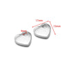 Stainless Steel Heart Love Pendant Electroplated Jewelry Accessories For Necklace And Bracelet