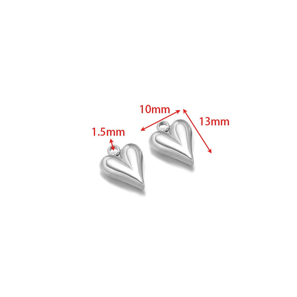 Stainless Steel Heart Love Pendant Electroplated Jewelry Accessories For Necklace And Bracelet