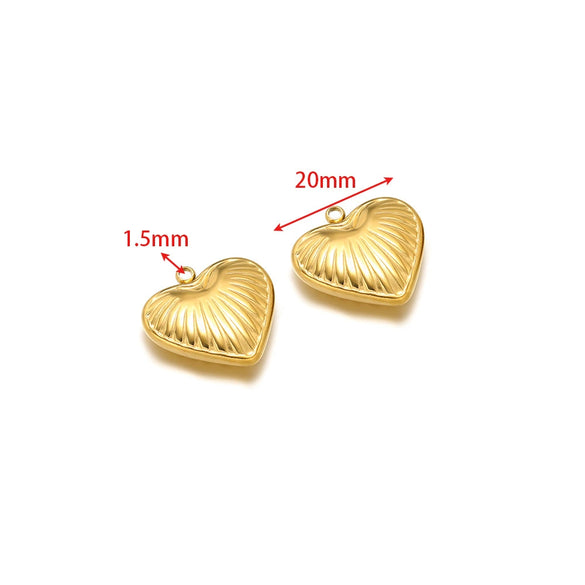 Stainless Steel Heart Love Pendant Electroplated Jewelry Accessories For Necklace And Bracelet