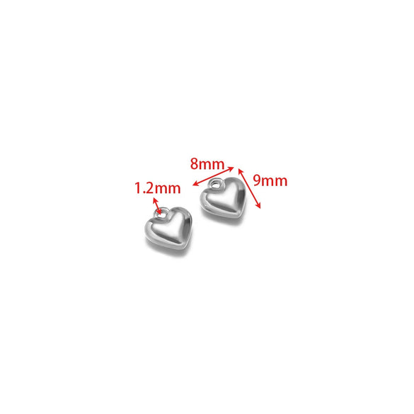 Stainless Steel Heart Love Pendant Electroplated Jewelry Accessories For Necklace And Bracelet