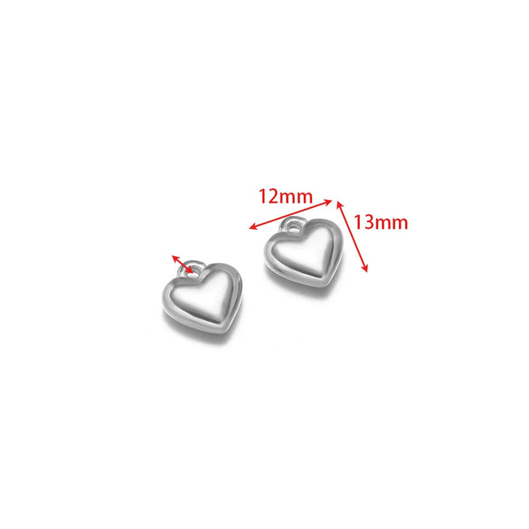 Stainless Steel Heart Love Pendant Electroplated Jewelry Accessories For Necklace And Bracelet
