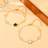 Stainless Steel Heart Pattern Hollow Women's Light Luxury Five Leaf Clover Foot Ring And Foot Chain