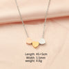 Stainless Steel Heart Pattern Threeheart Necklace