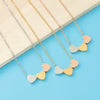 Stainless Steel Heart Pattern Threeheart Necklace