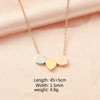 Stainless Steel Heart Pattern Threeheart Necklace