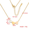 Stainless Steel Heart Pattern Threeheart Necklace