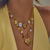 Stainless Steel Heart Pendant Clavicle Chain Women's Necklace With Electroplating Process