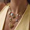 Stainless Steel Heart Pendant Clavicle Chain Women's Necklace With Electroplating Process