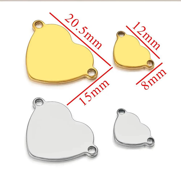 Stainless Steel Heart Pendant Electroplated Handmade Jewelry