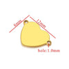 Stainless Steel Heart Pendant Electroplated Handmade Jewelry