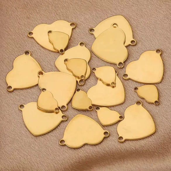 Stainless Steel Heart Pendant Electroplated Handmade Jewelry