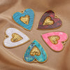 Stainless Steel Heart Pendant Electroplating Jewelry Accessories For Diy Necklace And Bracelet