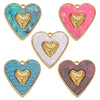 Stainless Steel Heart Pendant Electroplating Jewelry Accessories For Diy Necklace And Bracelet