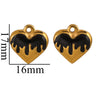 Stainless Steel Heart Pendant Jewelry Accessories Electroplated