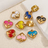 Stainless Steel Heart Pendant Jewelry Accessories Electroplated