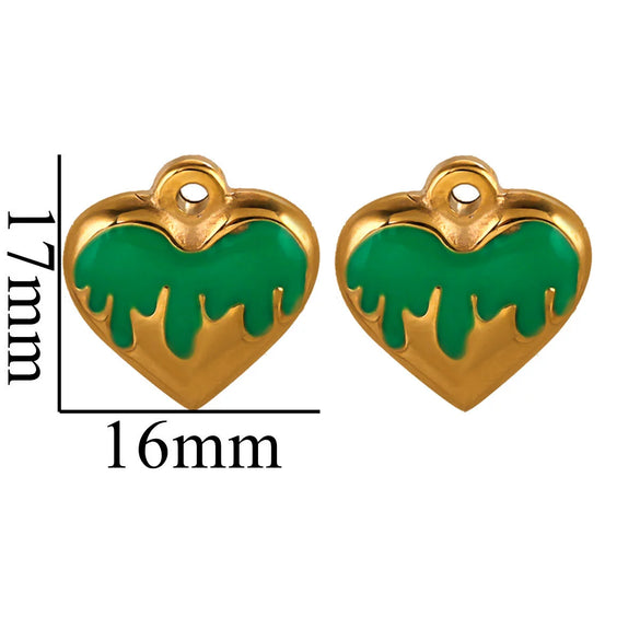 Stainless Steel Heart Pendant Jewelry Accessories Electroplated