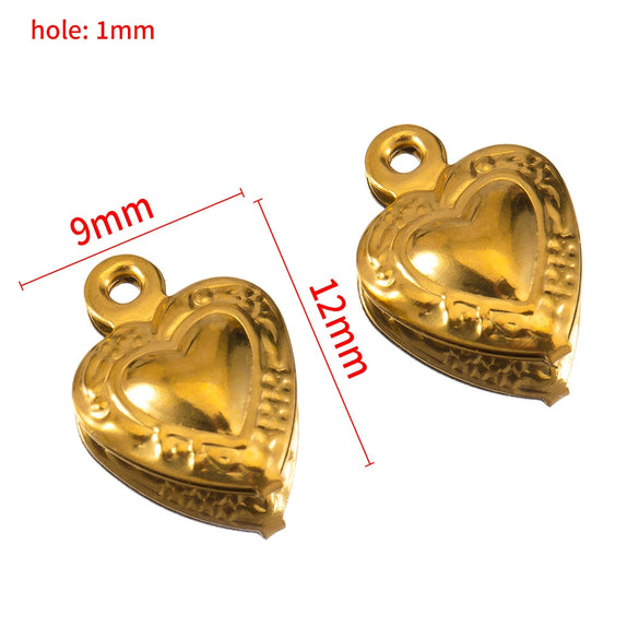 Stainless Steel Heart Pendant Jewelry Accessories With Electroplating And Retro Niche Simple Design