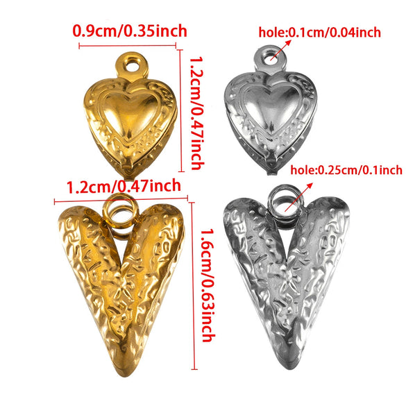 Stainless Steel Heart Pendant Jewelry Accessories With Electroplating And Retro Niche Simple Design