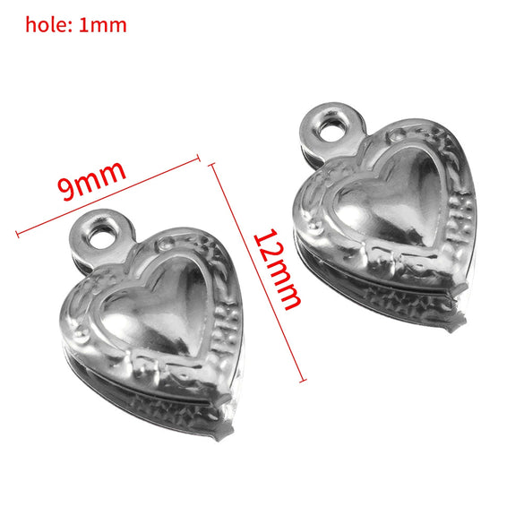 Stainless Steel Heart Pendant Jewelry Accessories With Electroplating And Retro Niche Simple Design