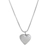 Stainless Steel Heart Pendant Necklace Double Sided Heart Retro Style Furnace Vacuum Plating Jewelry For Women