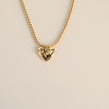 Stainless Steel Heart Pendant Necklace Double Sided Heart Retro Style Furnace Vacuum Plating Jewelry For Women