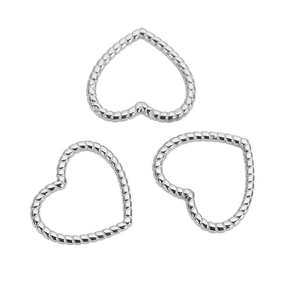 Stainless Steel Heart Pendant Necklace Simple Style Electroplated