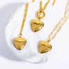 Stainless Steel Heart Pendant Necklace With Electroplating For Women
