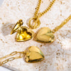 Stainless Steel Heart Pendant Necklace With Electroplating For Women