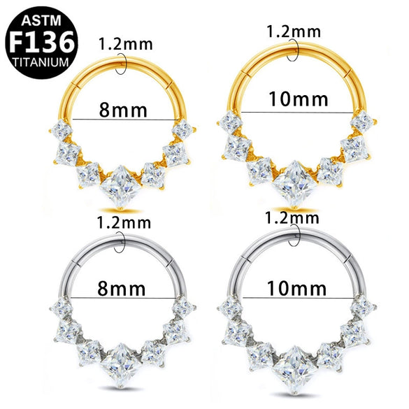 Stainless Steel Heart Shape Diamond Inlaid Nose Ring And Ear Ring For Body Piercing Minimalist Style Unisex Jewelry