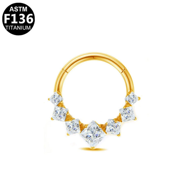 Stainless Steel Heart Shape Diamond Inlaid Nose Ring And Ear Ring For Body Piercing Minimalist Style Unisex Jewelry