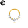 Stainless Steel Heart Shape Diamond Inlaid Nose Ring And Ear Ring For Body Piercing Minimalist Style Unisex Jewelry