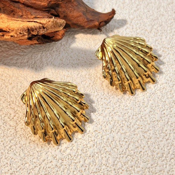 Stainless Steel Heart Shape Electroplated Couple Style Earrings