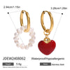 Stainless Steel Heart Shape Electroplated Love Pendant Earrings For Women