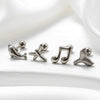 Stainless Steel Heart Shape Electroplated Women's Ear Studs