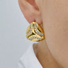 Stainless Steel Heart Shape Electroplated Women's Earrings