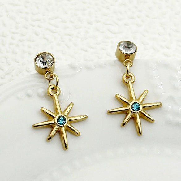 Stainless Steel Heart Shape Electroplated Women's Earrings