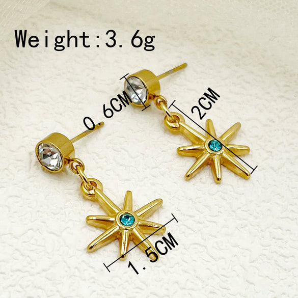 Stainless Steel Heart Shape Electroplated Women's Earrings