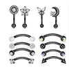 Stainless Steel Heart Shape Electroplating Piercing Jewelry Eyebrow Nail Ear Bone Nail Lip Nail