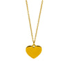 Stainless Steel Heart Shape Fashion Clavicle Chain Pendant Necklace With Electroplating