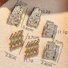 Stainless Steel Heart Shape Geometric Style Electroplated Earrings For Women