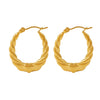 Stainless Steel Heart Shape Geometric Women's Earrings Plated With 18K True Gold