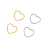 Stainless Steel Heart Shape Jewelry Connection Accessories For Diy Necklace Bracelet Earrings With Electroplating Treatment