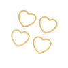 Stainless Steel Heart Shape Jewelry Connection Accessories For Diy Necklace Bracelet Earrings With Electroplating Treatment