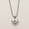 Stainless Steel Heart Shape Love Zirconium Necklace Vacuum Plated 18K Gold