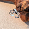 Stainless Steel Heart Shape Minimalist Geometric Electroplating Unisex Opening Adjustable Ring